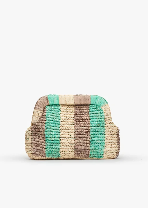 Beverly Knitted Straw Clutch Bag