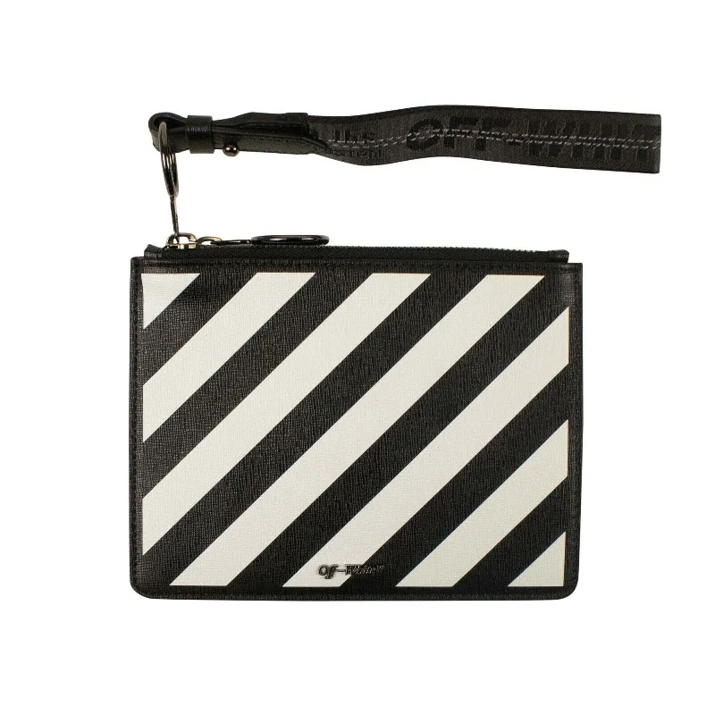 Black Diag Stripe Pouch