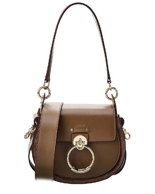 Chloé Tess Small Leather & Suede Shoulder Bag