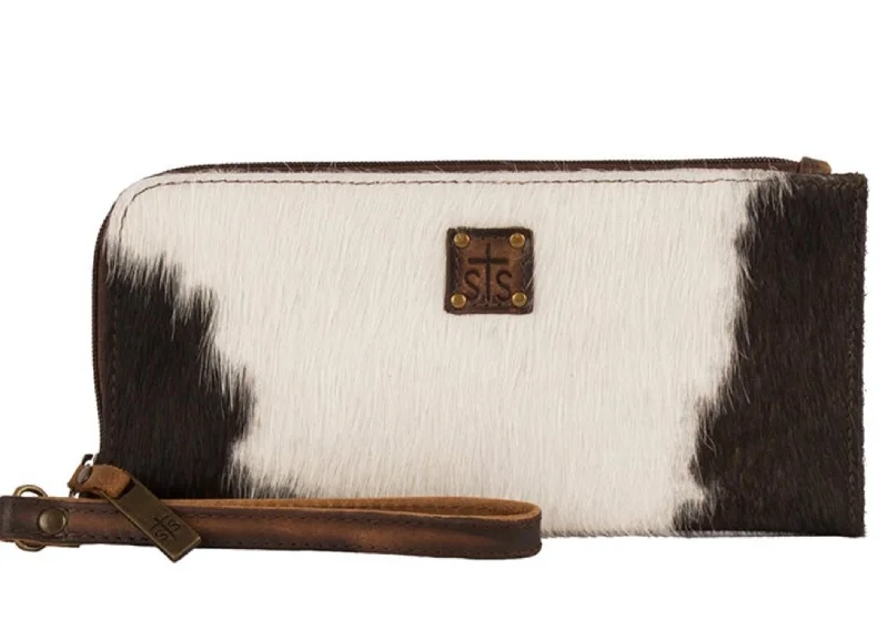 Classic Cowhide Clutch In Multi