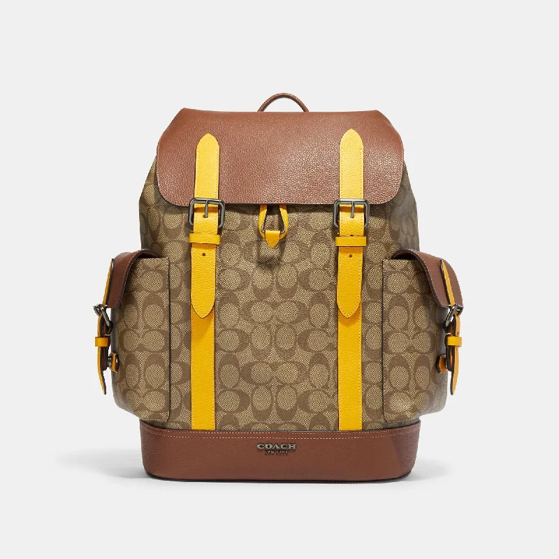 Coach Outlet Hudson Backpack In Colorblock Signature Canvas