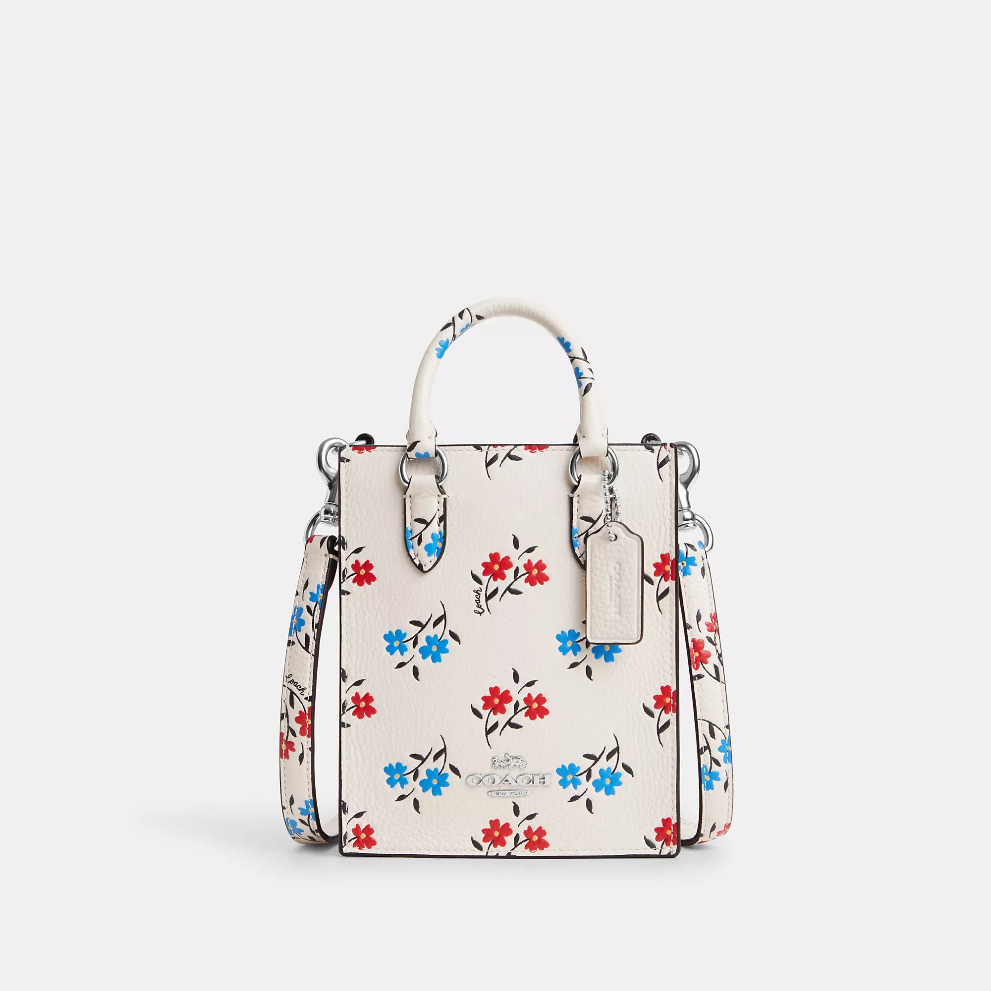 Coach Outlet North South Mini Tote With Floral Print