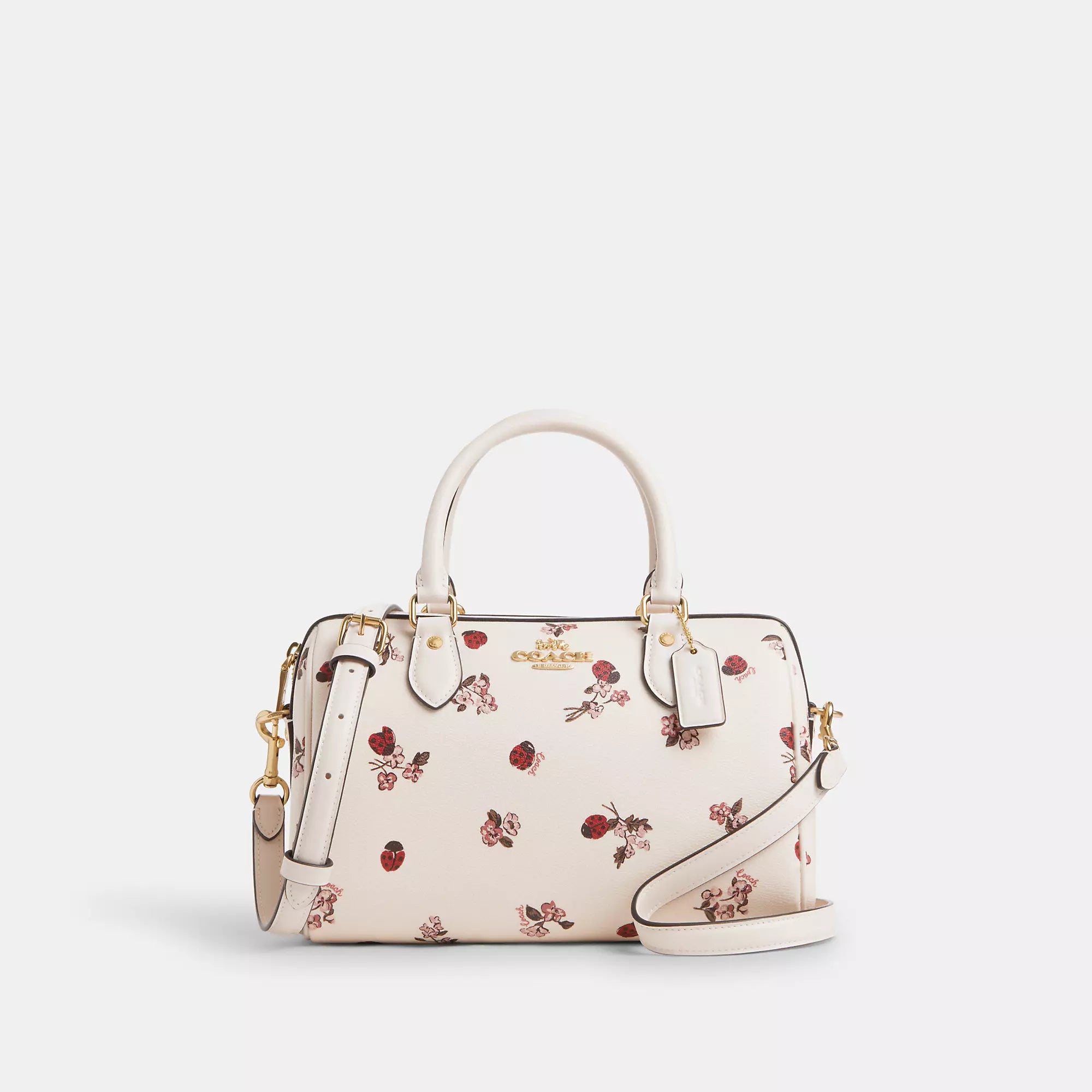 Coach Outlet Rowan Satchel With Ladybug Floral Print