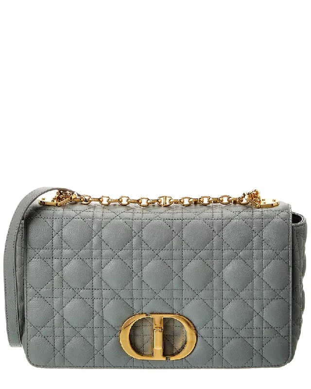 Dior Caro Large Leather Shoulder Bag