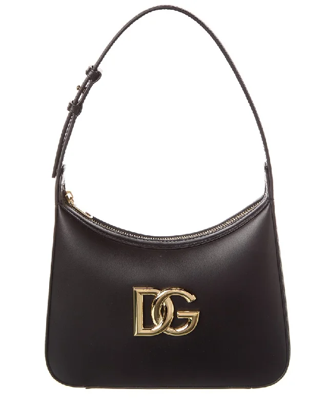 Dolce & Gabbana 3.5 Leather Hobo Bag