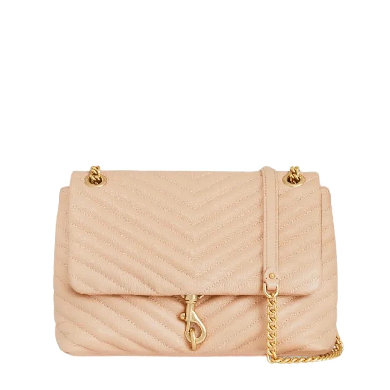 Edie Flap Shoulder Bag In Nude