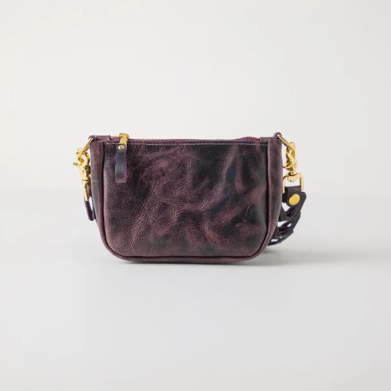 Glossy Purple Mini Crossbody Bag Bundle