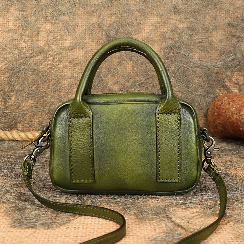 Green Leather Crossbody Bag Cute Shoulder Bags For Women