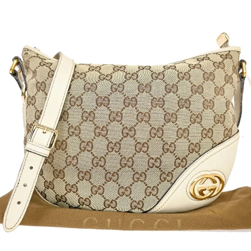 Gucci Britt  Canvas Shoulder Bag (Pre-Owned)