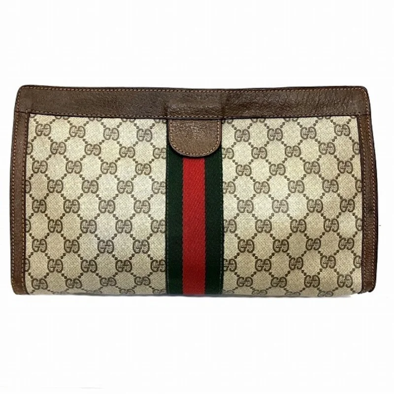 Gucci Ophidia  Canvas Clutch Bag (Pre-Owned)