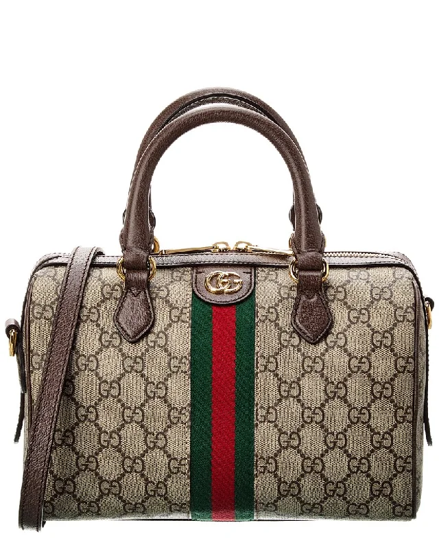 Gucci Ophidia GG Small Top Handle GG Supreme Canvas & Leather Bag