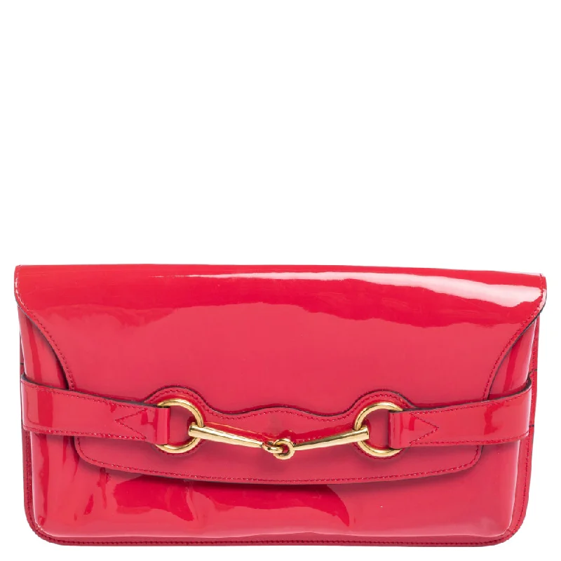 Gucci Patent Leather Bright Bit Clutch