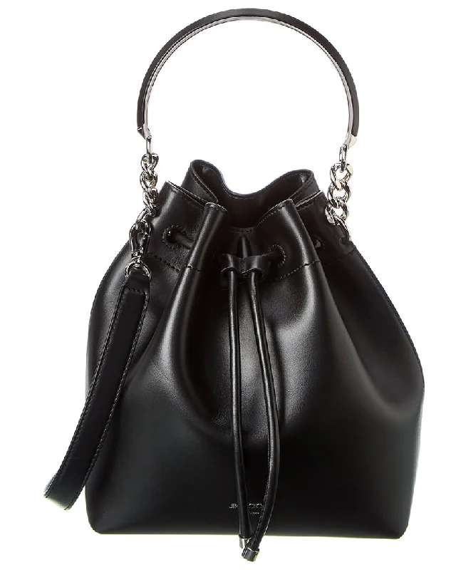 Jimmy Choo Bon Bon Leather Bucket Bag