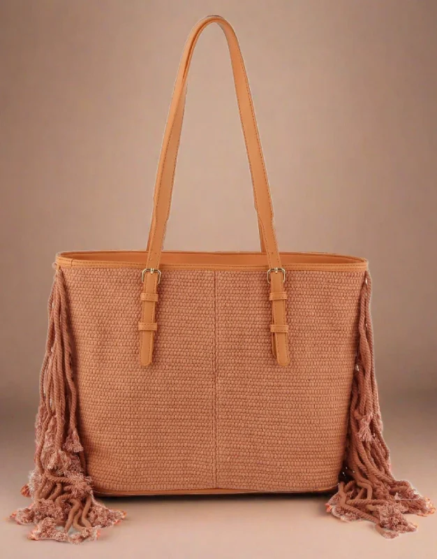 JY0445 Rebecca Rope Fringe Buckle Tote