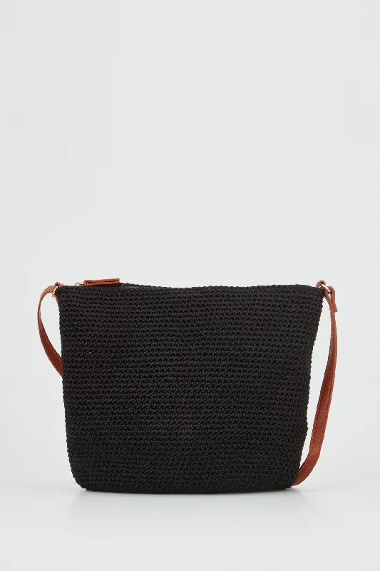 Rayon Crochet Crossbody Bag