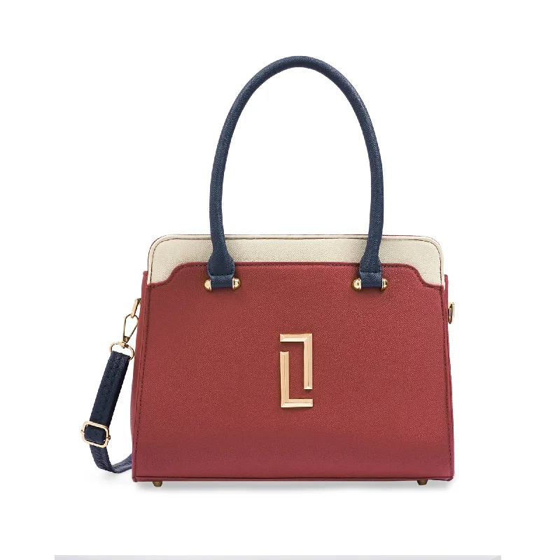 Lavie Luxe Ameen 3C Red Medium Women's Satchel