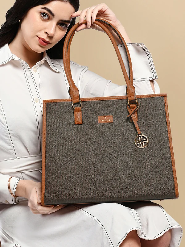 Lavie Luxe Monogram Quad Choco Extra Large Women's Satchel