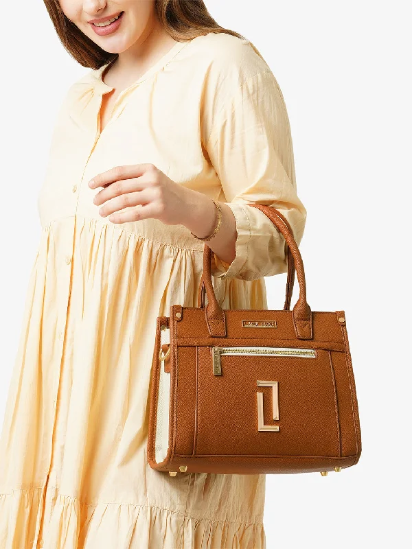 Lavie Luxe Sasha Tan Medium Women's Satchel