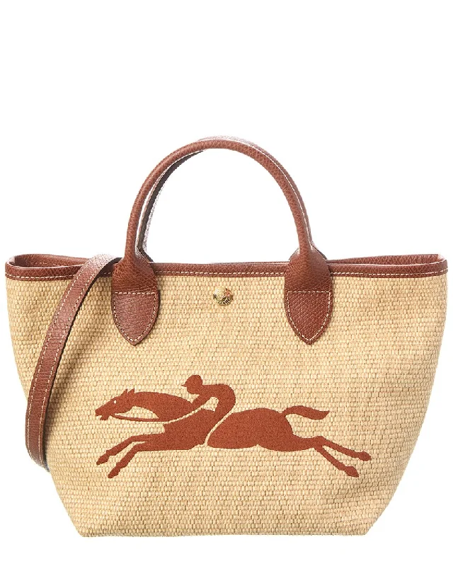 Longchamp Le Panier Pliage Small Raffia Tote