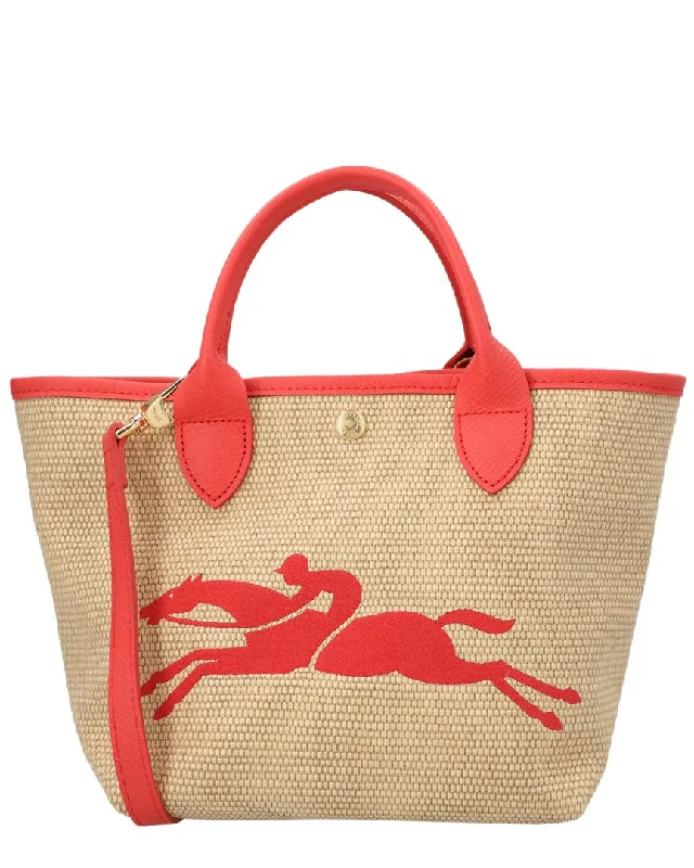 Longchamp Le Panier Pliage Small Raffia Tote