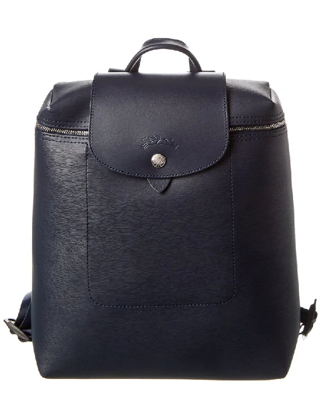 Longchamp Le Pliage City Medium Canvas & Leather Backpack