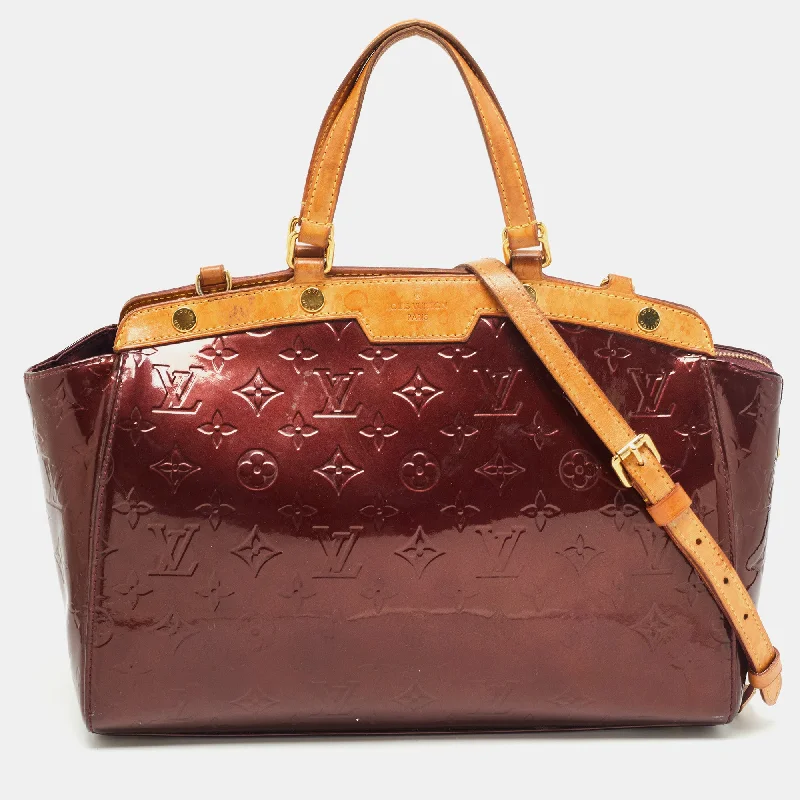 Louis Vuitton Amarante Monogram Vernis And Leather Brea Mm Bag