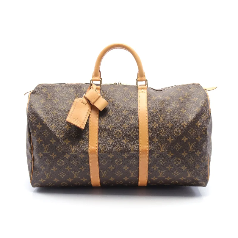 Louis Vuitton Keepall 50 Monogram Boston Bag Pvc Leather Brown