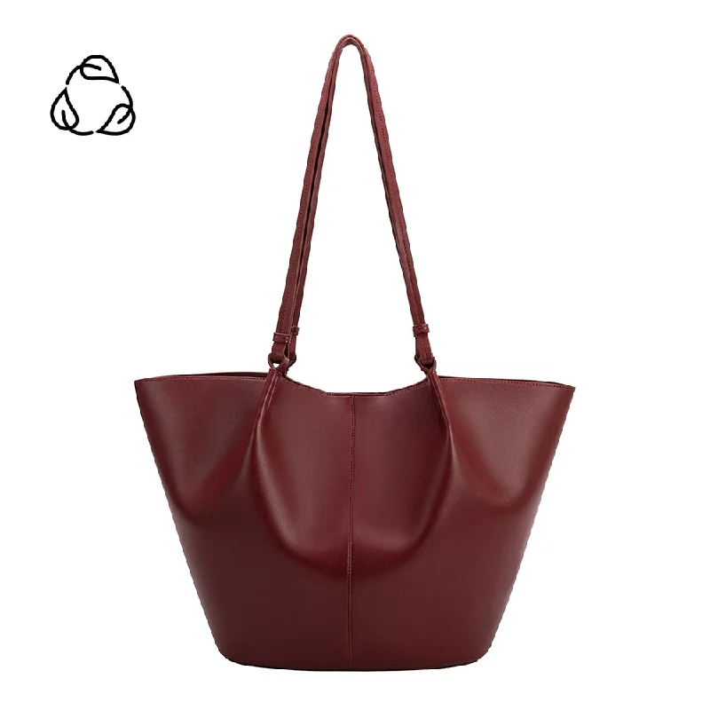 Lydia Cranberry Recycled Vegan Large Tote Bag