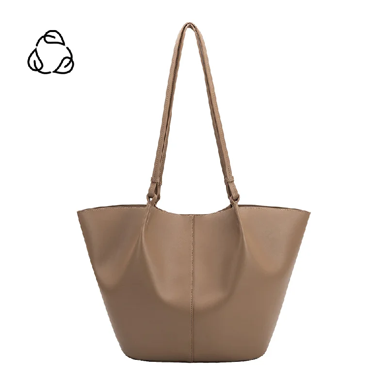 Lydia Taupe Large Recycled Vegan Tote Bag