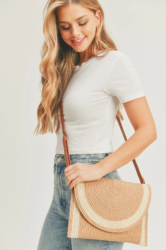 MB0182 Josie Straw Crossbody/Clutch