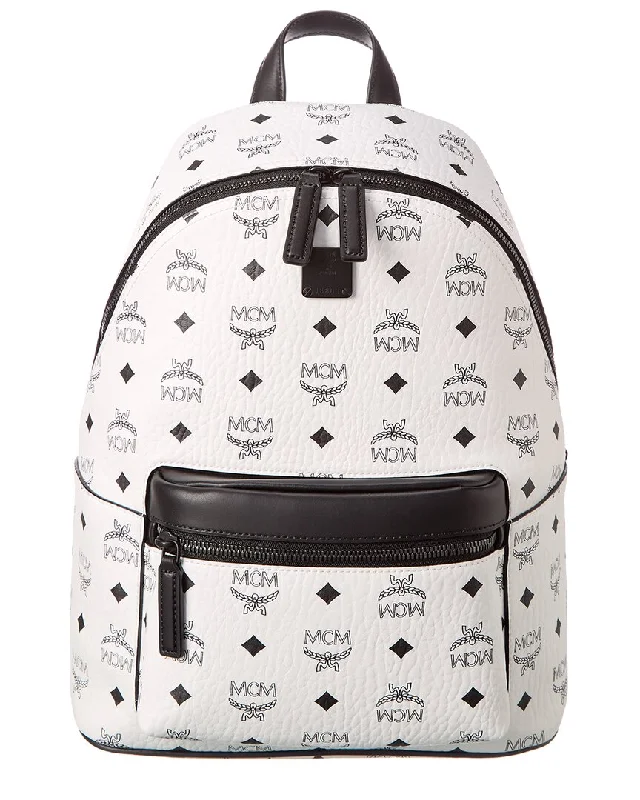 MCM Stark Small Visetos & Leather Backpack