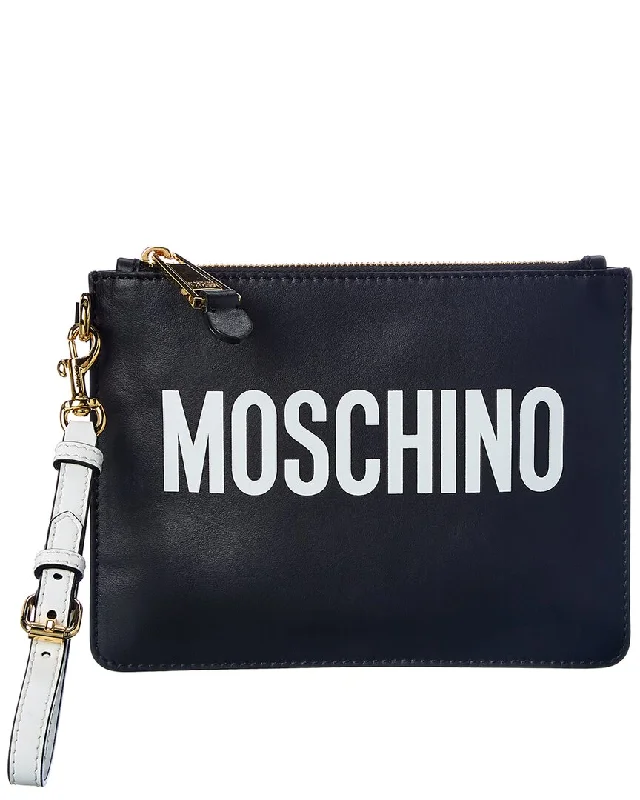 Moschino Leather Clutch