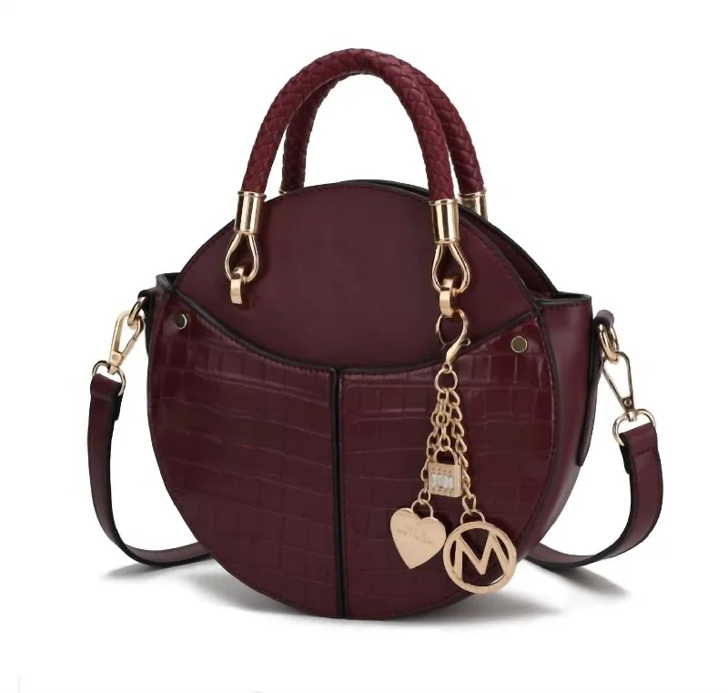 Nobella Wine Croc Crossbody