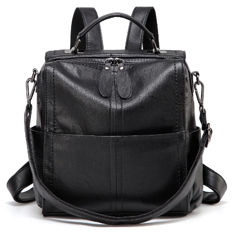 Mini Convertible PU Leather Backpack