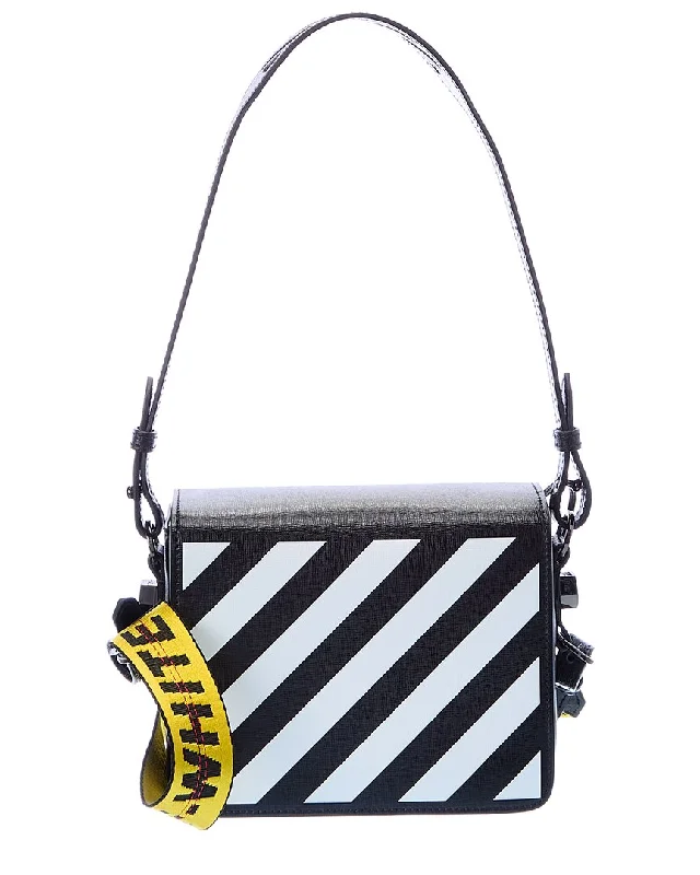 Off-White Diag Stripe Leather Shoulder Bag