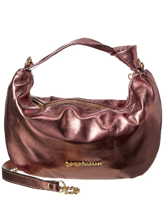 Persaman New York Clemence Leather Shoulder Bag