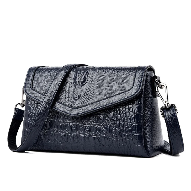 Popular luxury Women's Genuine Leather Handbags Women Messenger Bag Fashion Alligator Shoulder Crossbody Bags For Women