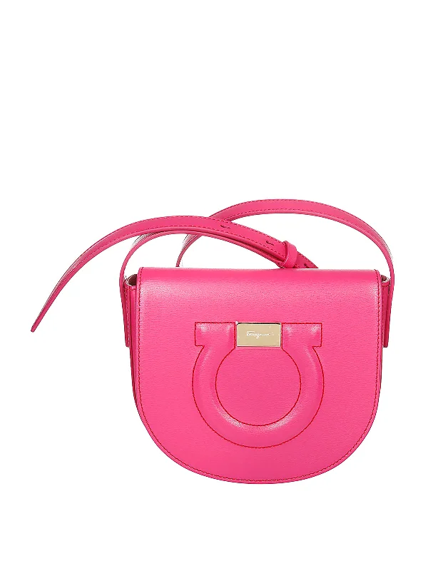 SALVATORE FERRAGAMO Gancio Women's 705061 Pink Shoulder Bag