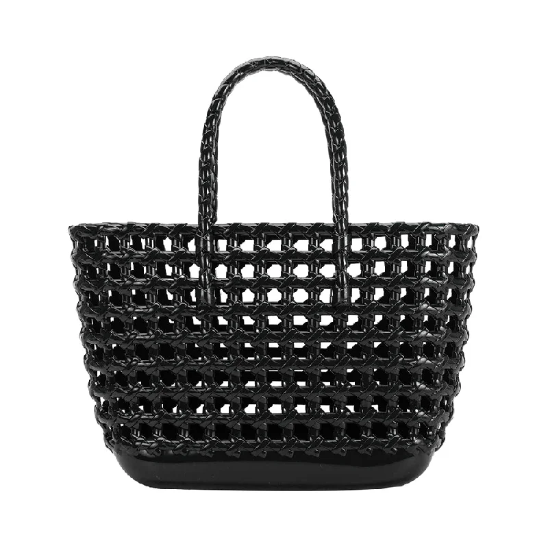 Savannah Black Jelly Tote Bag