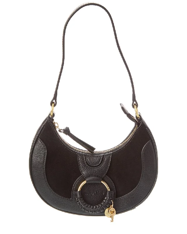 See by Chloé Hana Half-Moon Leather Hobo Bag