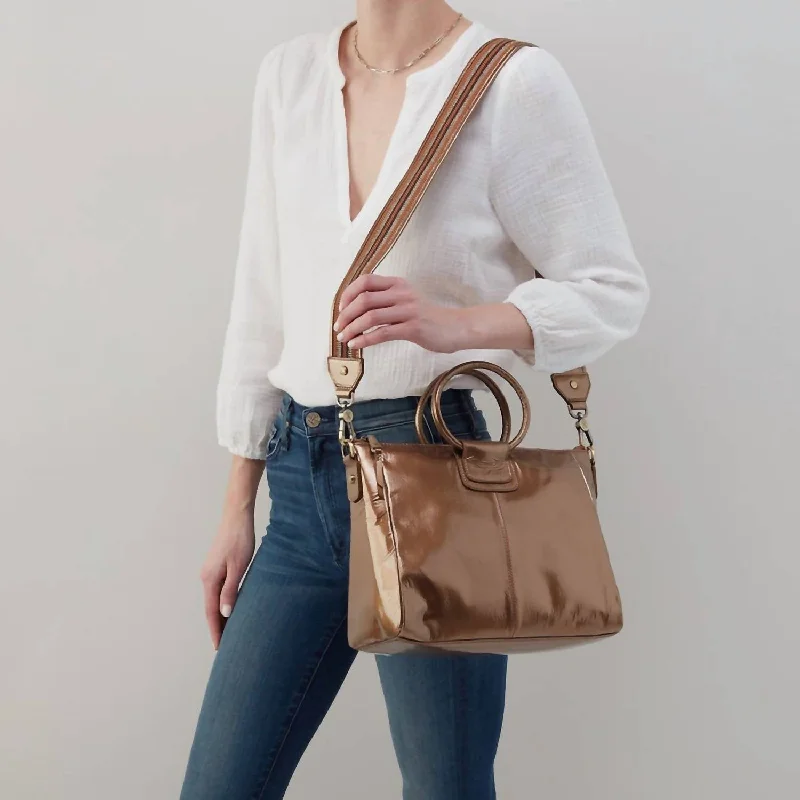 Sheila Medium Satchel In Bronze