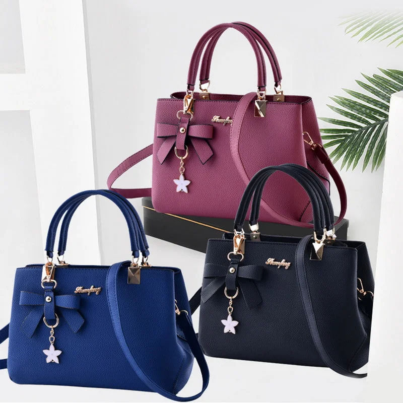 SHUJIN Women Bags Vintage Handbag Casual Tote Female Messenger Bags Luxury Handbags Plum Bow Sweet Crossbody Bags 2020 Fashion