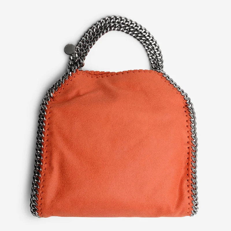 Stella McCartney Falabella Vegan Leather Mini Fold-Over Coral Color Tote