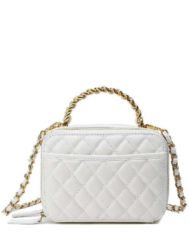 Tiffany & Fred Paris Quilted Sheepskin Leather Shoulder