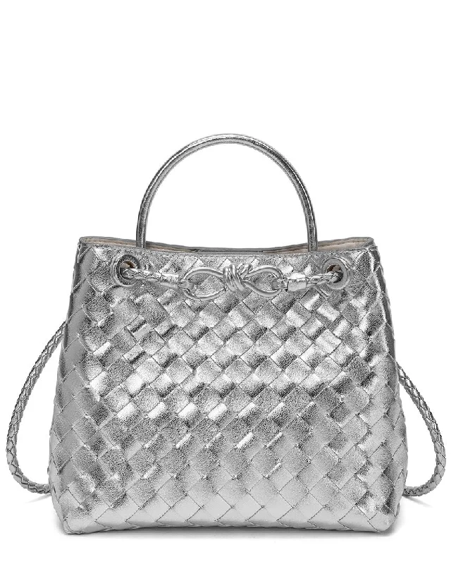 Tiffany & Fred Paris Woven Leather Top Handle Shoulder Bag