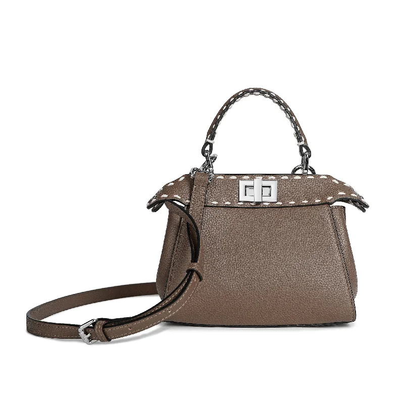 Tiffany & Fred Top-Grain Leather Satchel/Shoulder Bag