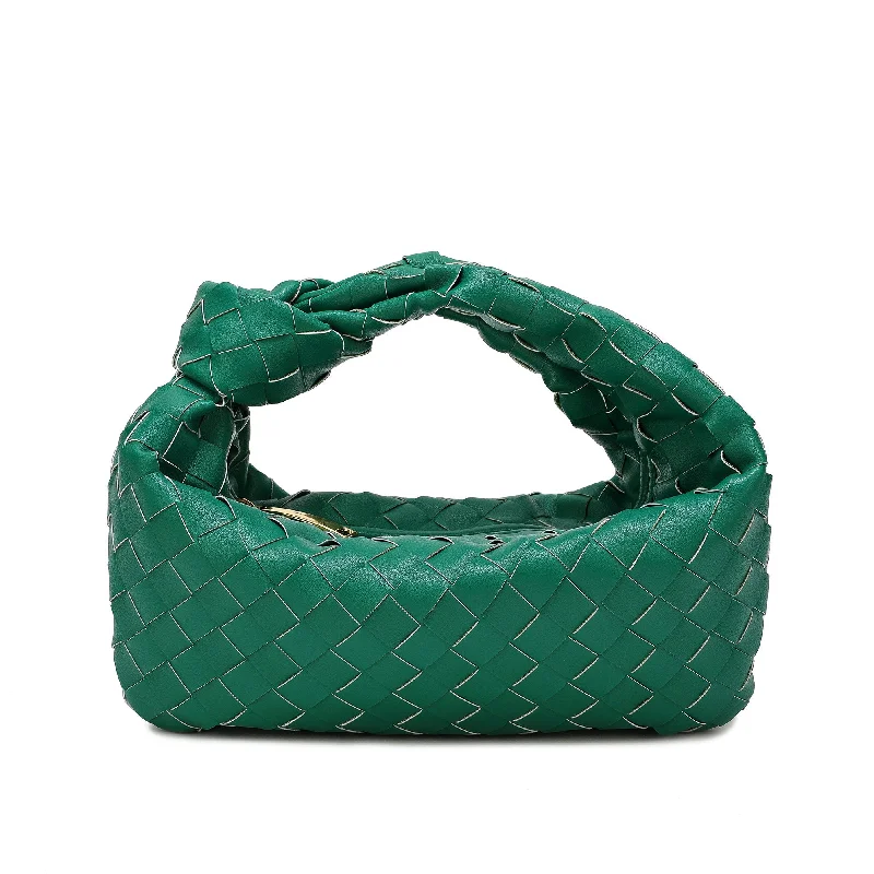 Tiffany & Fred Woven Sheepskin Knot Pouch Bag