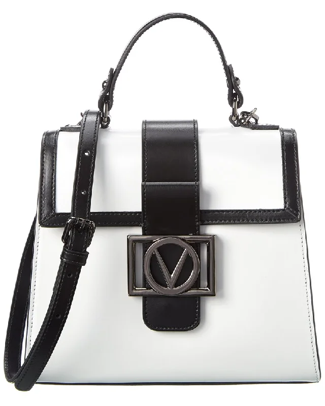 Valentino by Mario Valentino Betty V Emblem Leather Satchel