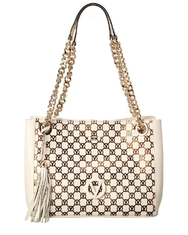 Valentino by Mario Valentino Luisa Monogram Leather Shoulder Bag