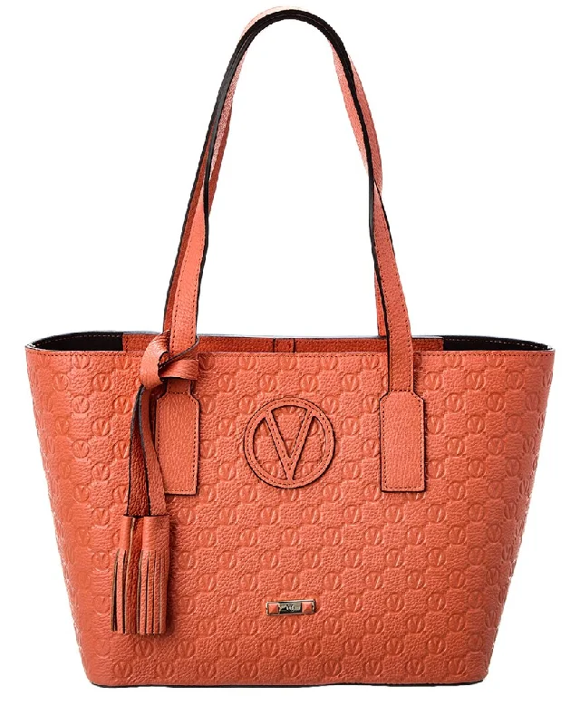 Valentino by Mario Valentino Prince Medallion Leather Tote